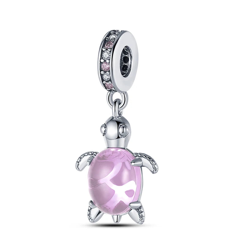 Hot Sale Charms Fit Pandora 925 Original Bracelet Silvering Owl With Blue Zircon Red Heart Charms Beads Fine DIY Jewelry Making