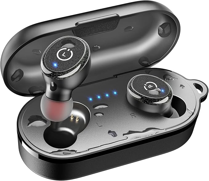 TOZO T10 (Classic Edition) Bluetooth 5.3 Wireless Earbuds with Wireless Charging Case IPX8 Waterproof